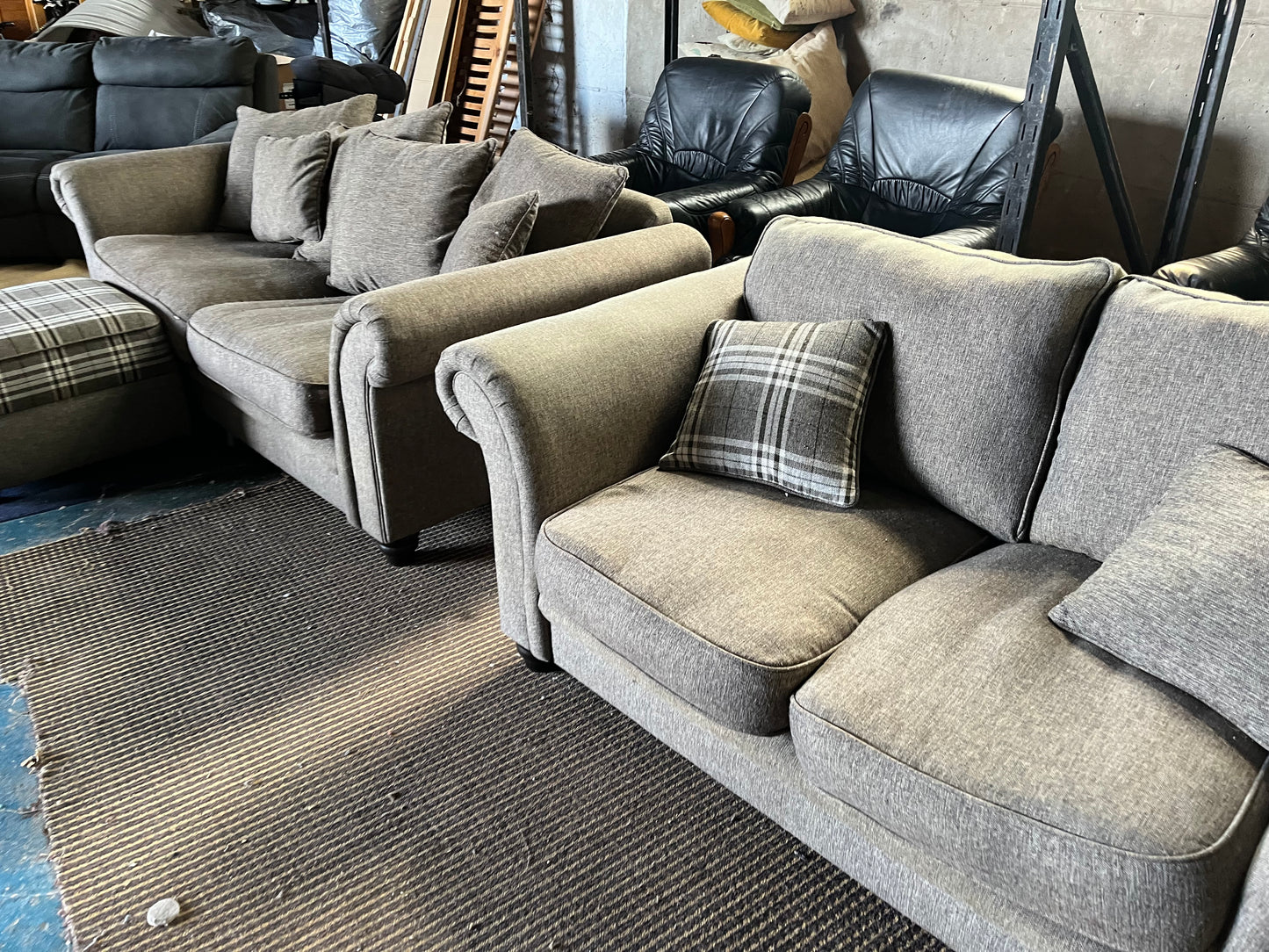 Grey 3+2 sofa set