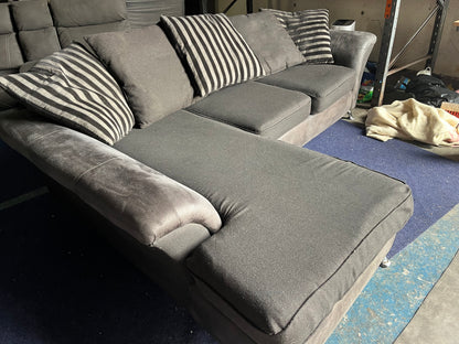 Grey corner sofa set L shaped