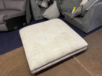 Large footstool with wooden legs