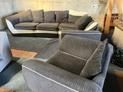 Grey corner sofa l shaped