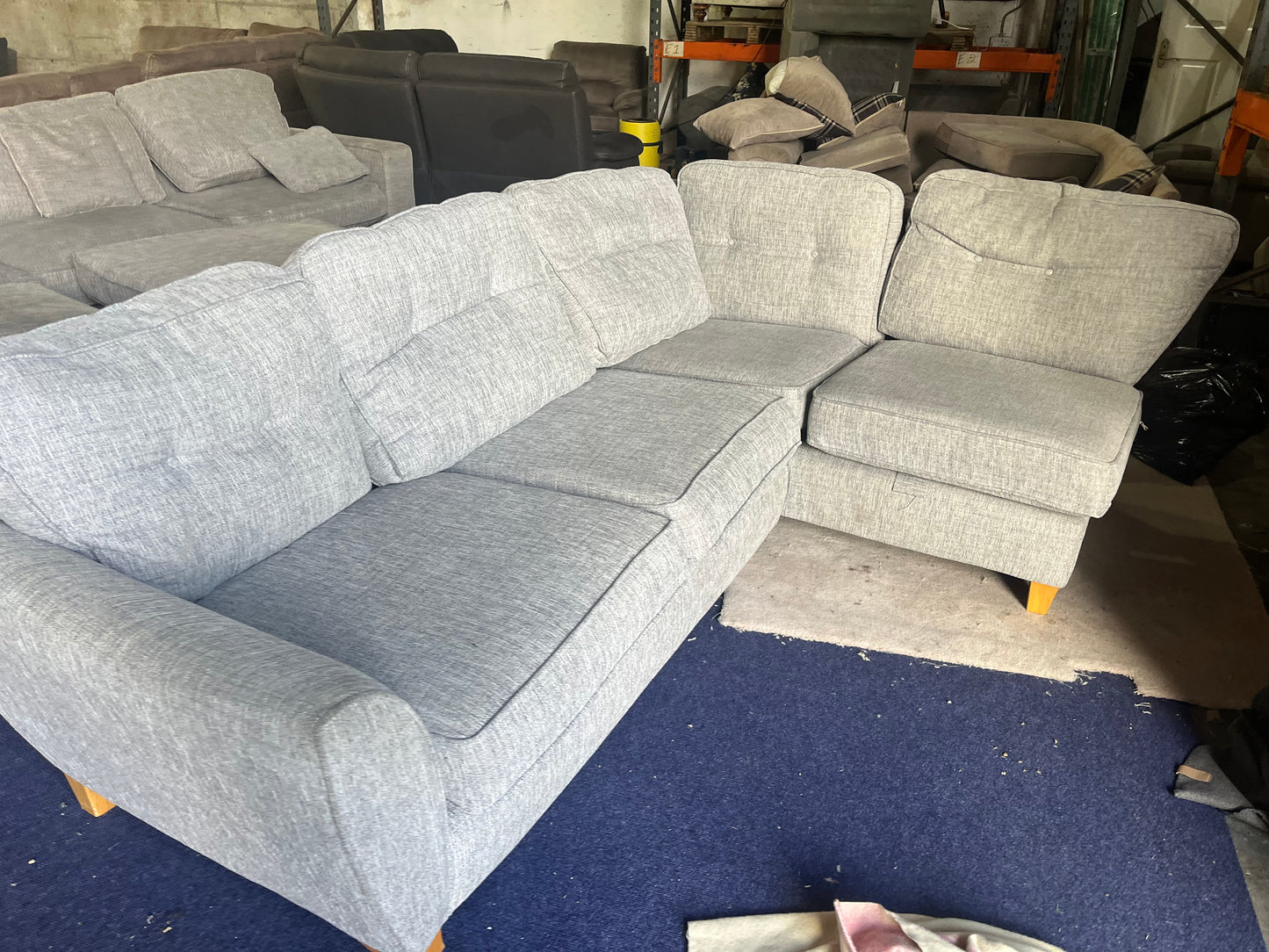 Grey corner sofa L shaped