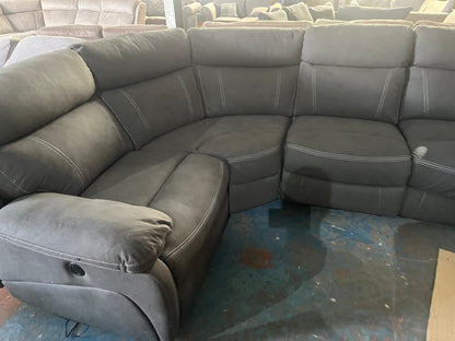 Grey electric corner recliner sofa