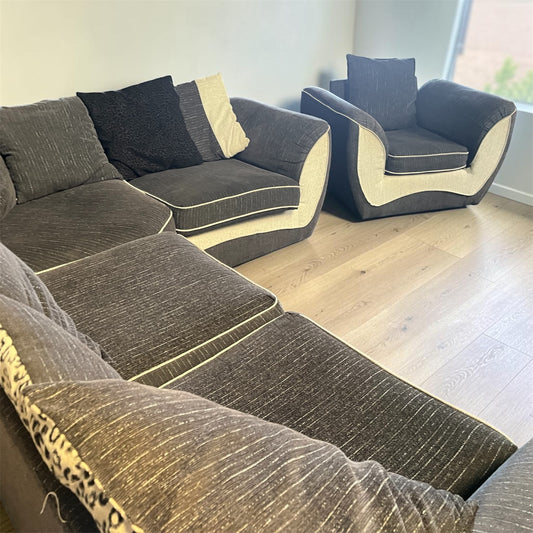 Grey corner sofa l shaped