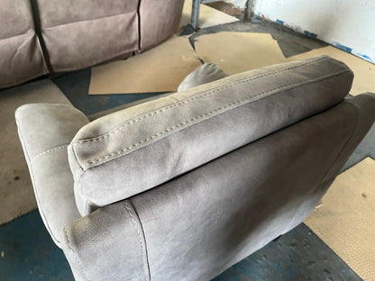2 matching grey armchairs