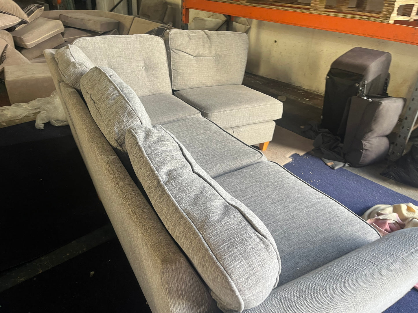 Grey corner sofa L shaped