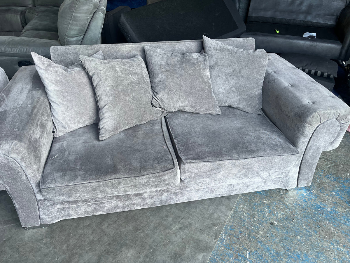 Grey Fabric 3+2 Sofa Suite