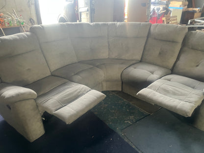 Large Grey corner manual recliner
