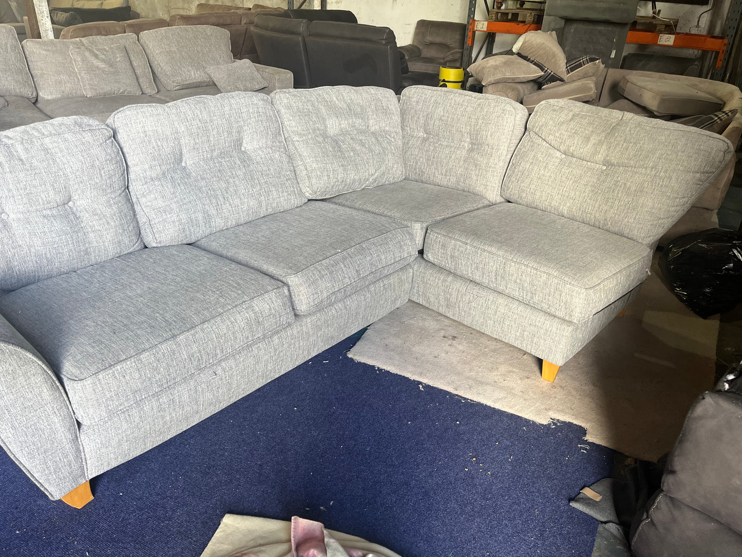 Grey corner sofa L shaped