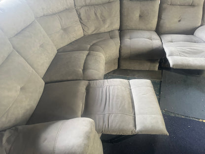 Large Grey corner manual recliner