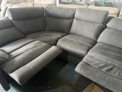 Grey electric corner recliner sofa