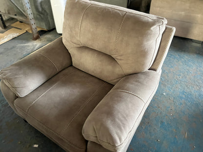 2 matching grey armchairs