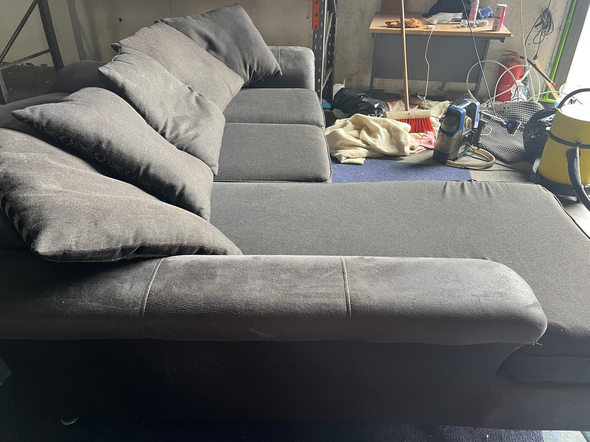 Grey corner sofa set L shaped