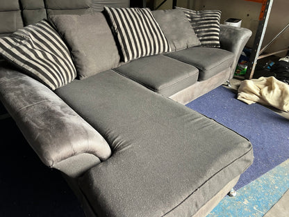 Grey corner sofa set L shaped