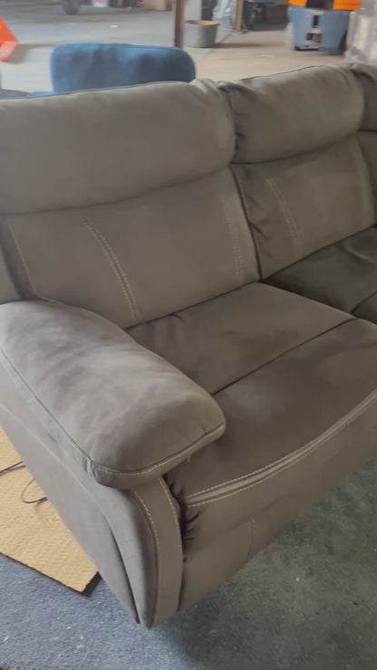 Grey electric corner recliner sofa
